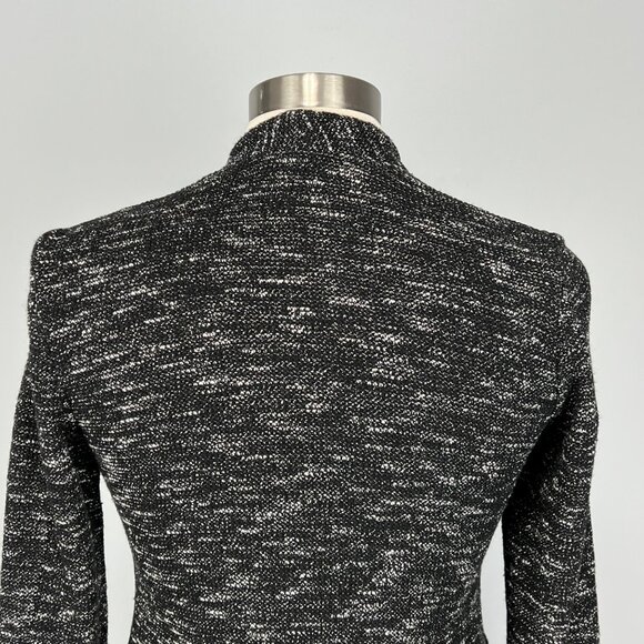 Eileen Fisher Womens Petite Cotton Knit Jacket Open Cardigan Black White size PP - Picture 7 of 12